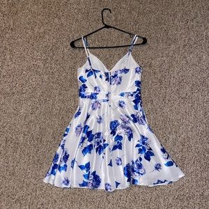 White and Blue Floral Dress from Macy’s